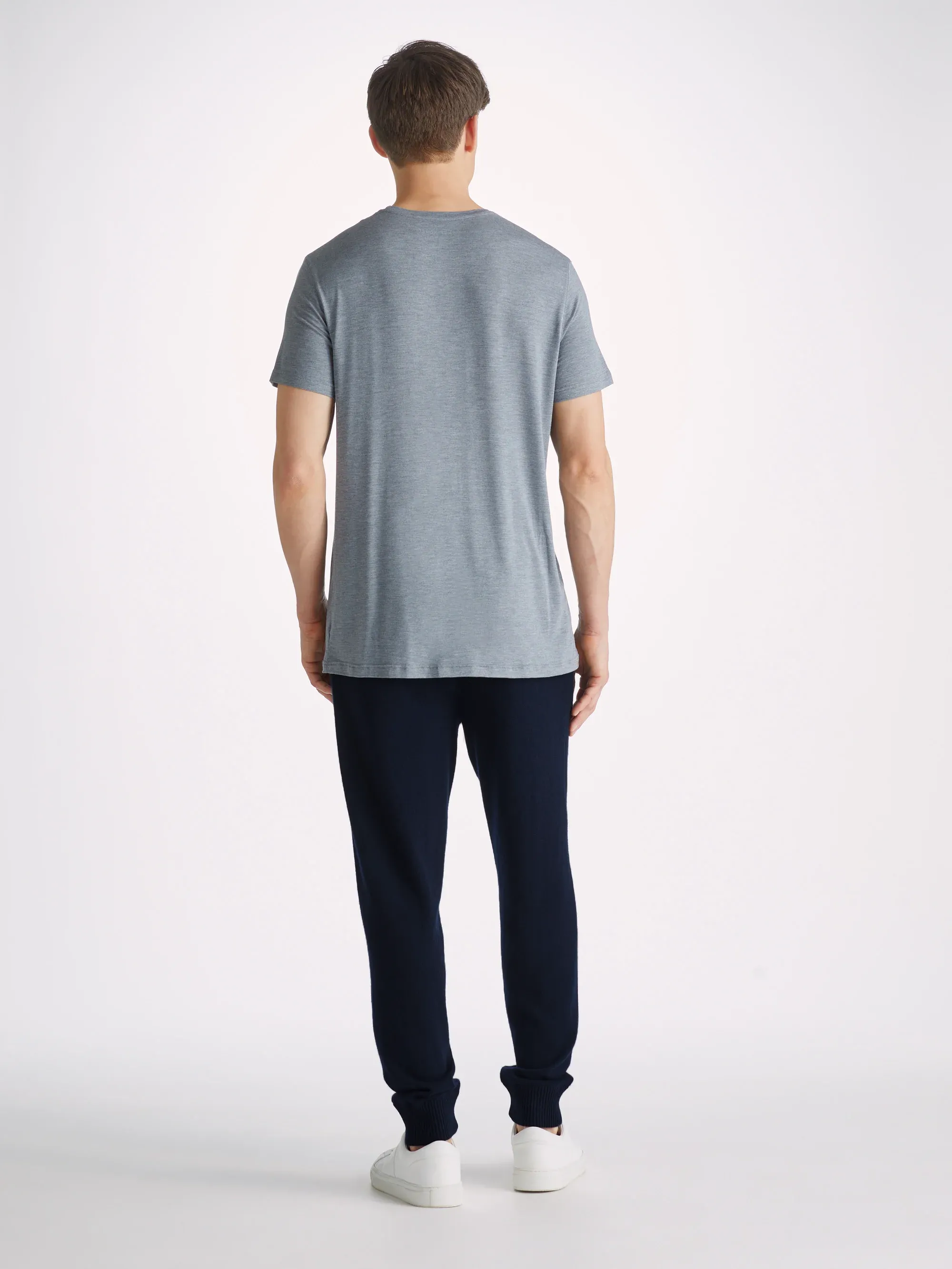 Men's Track Pants Finley Cashmere Navy sold by Derek Rose product image thumbnail 4