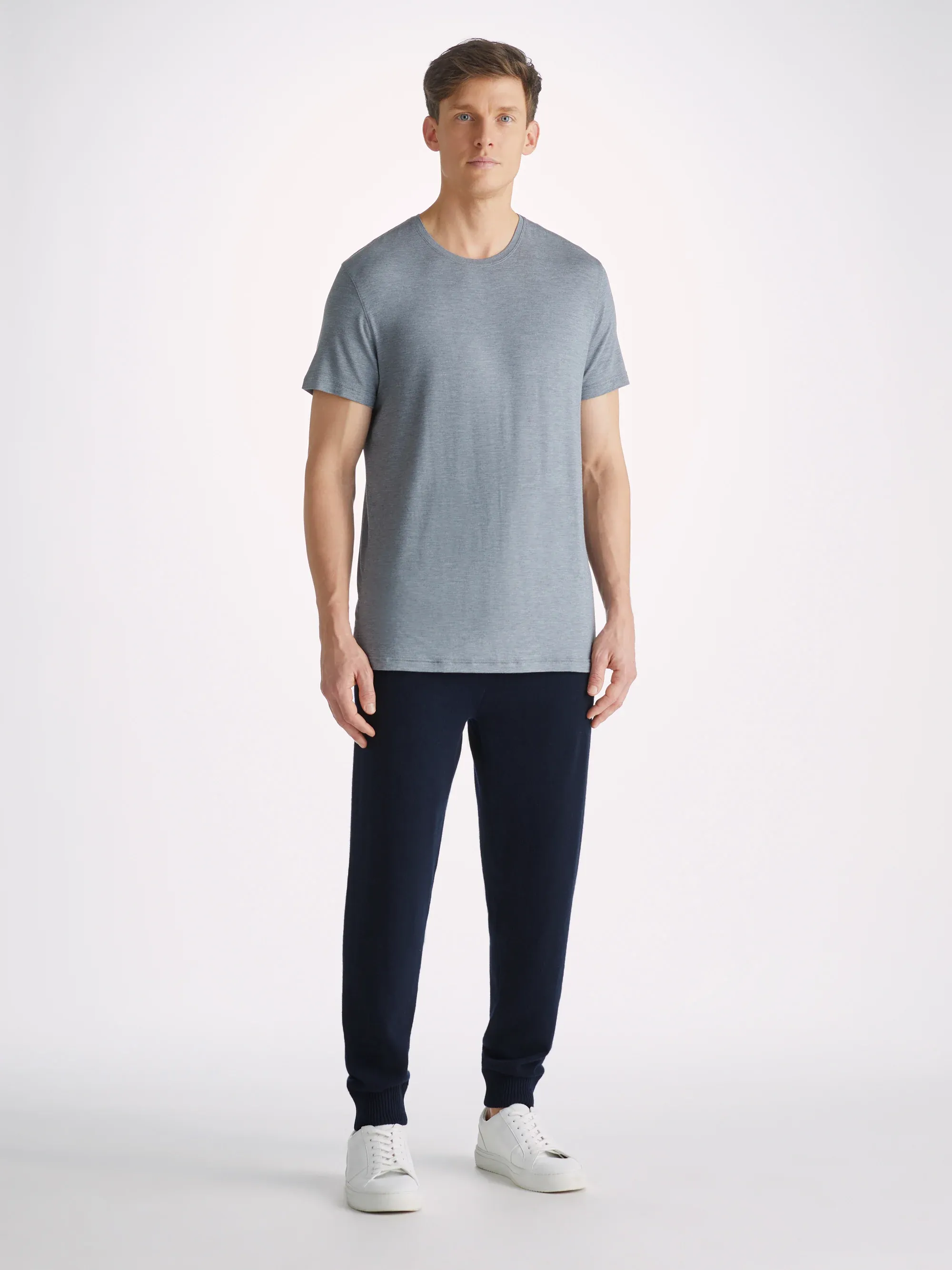 Men's Track Pants Finley Cashmere Navy sold by Derek Rose product image thumbnail 3