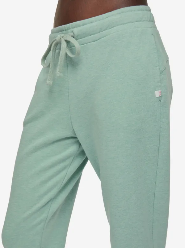Women's Sweatpants Quinn Cotton Modal Soft Green Heather sold by Derek Rose