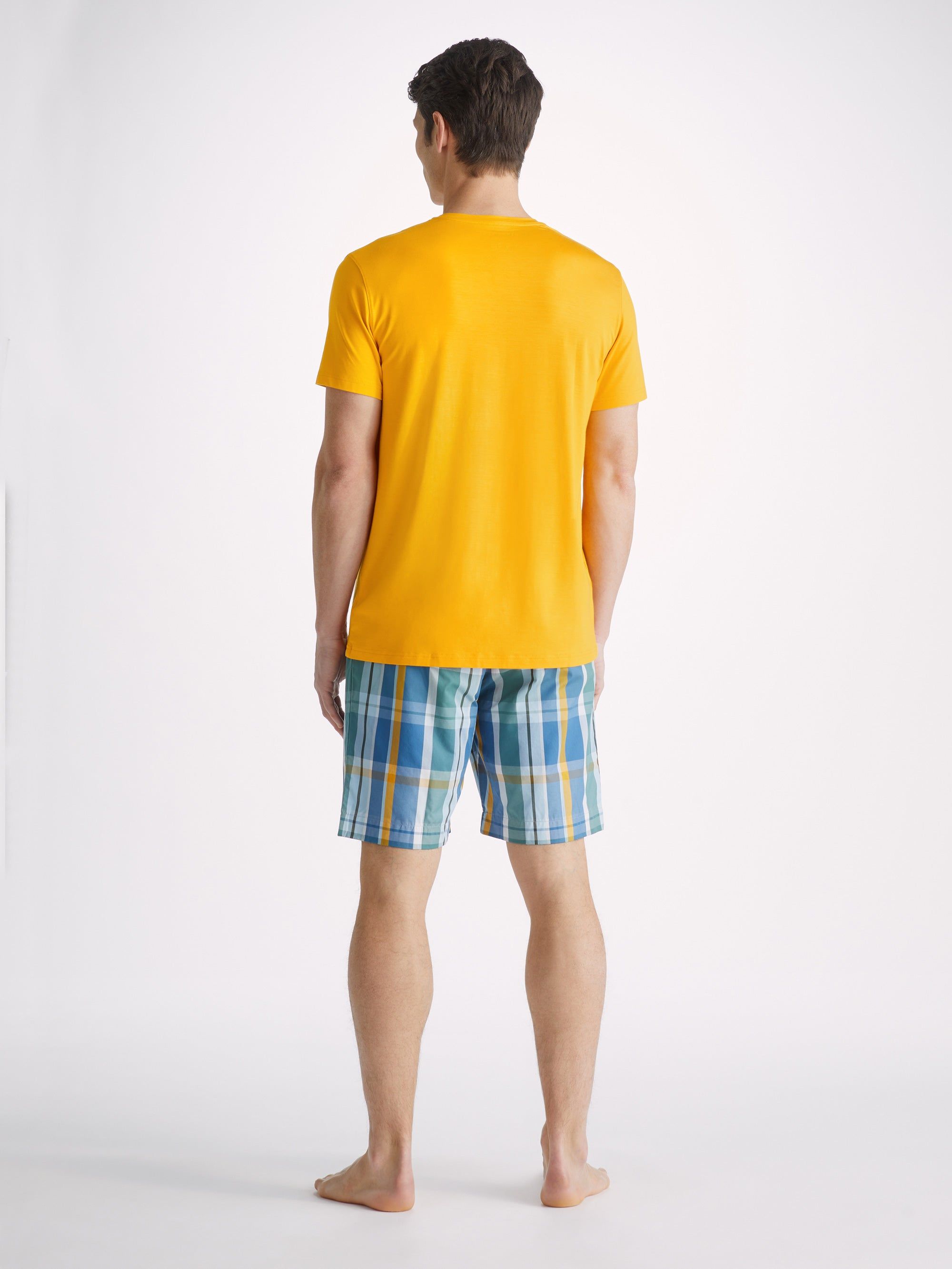 Men's V-Neck T-Shirt Basel Micro Modal Stretch Saffron sold by Derek Rose product image thumbnail 4