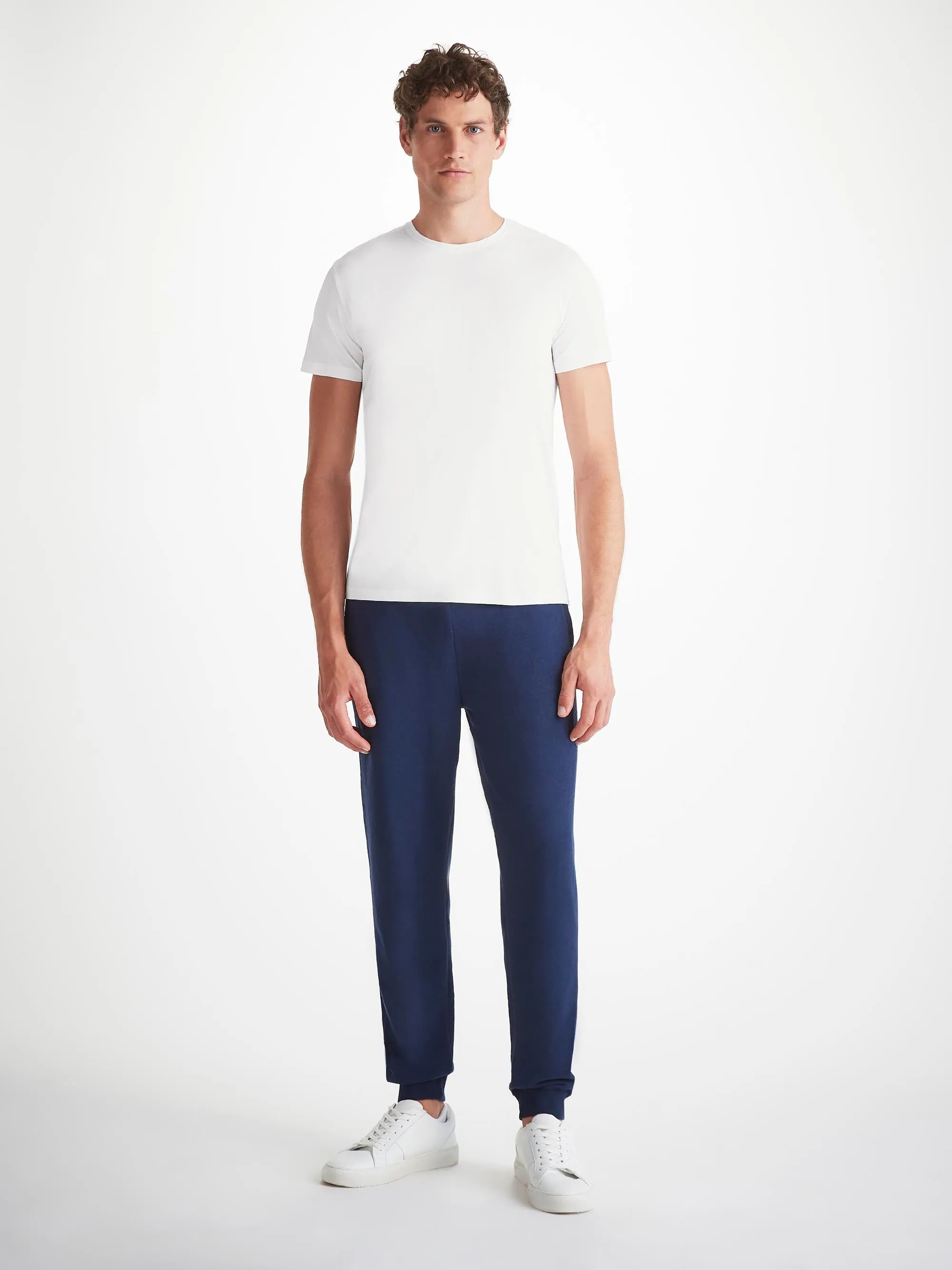 Men's T-Shirt Basel Micro Modal Stretch White sold by Derek Rose product image thumbnail 3