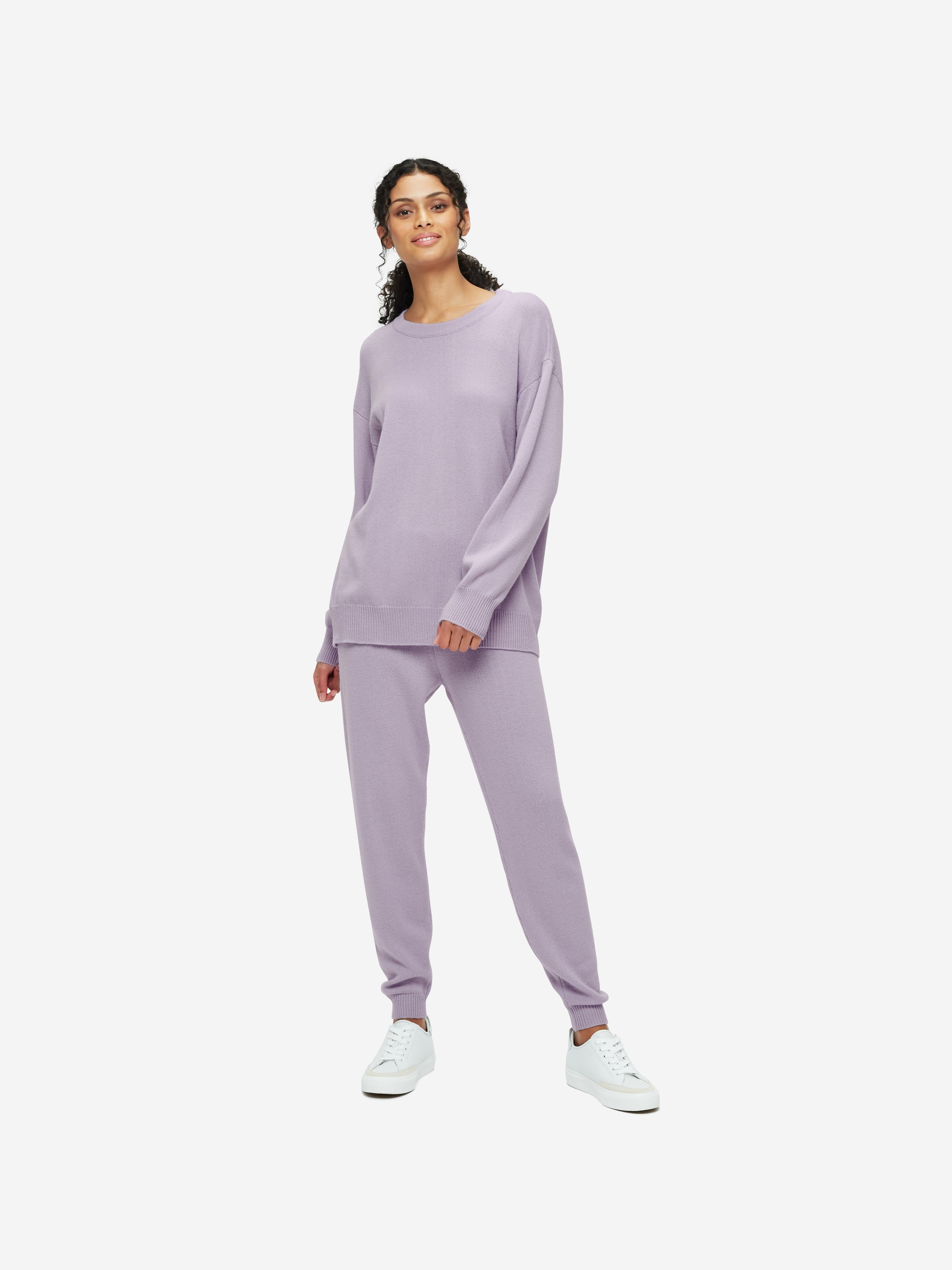 Women's Relaxed Sweater Daphne Cashmere Lilac sold by Derek Rose product image thumbnail 3