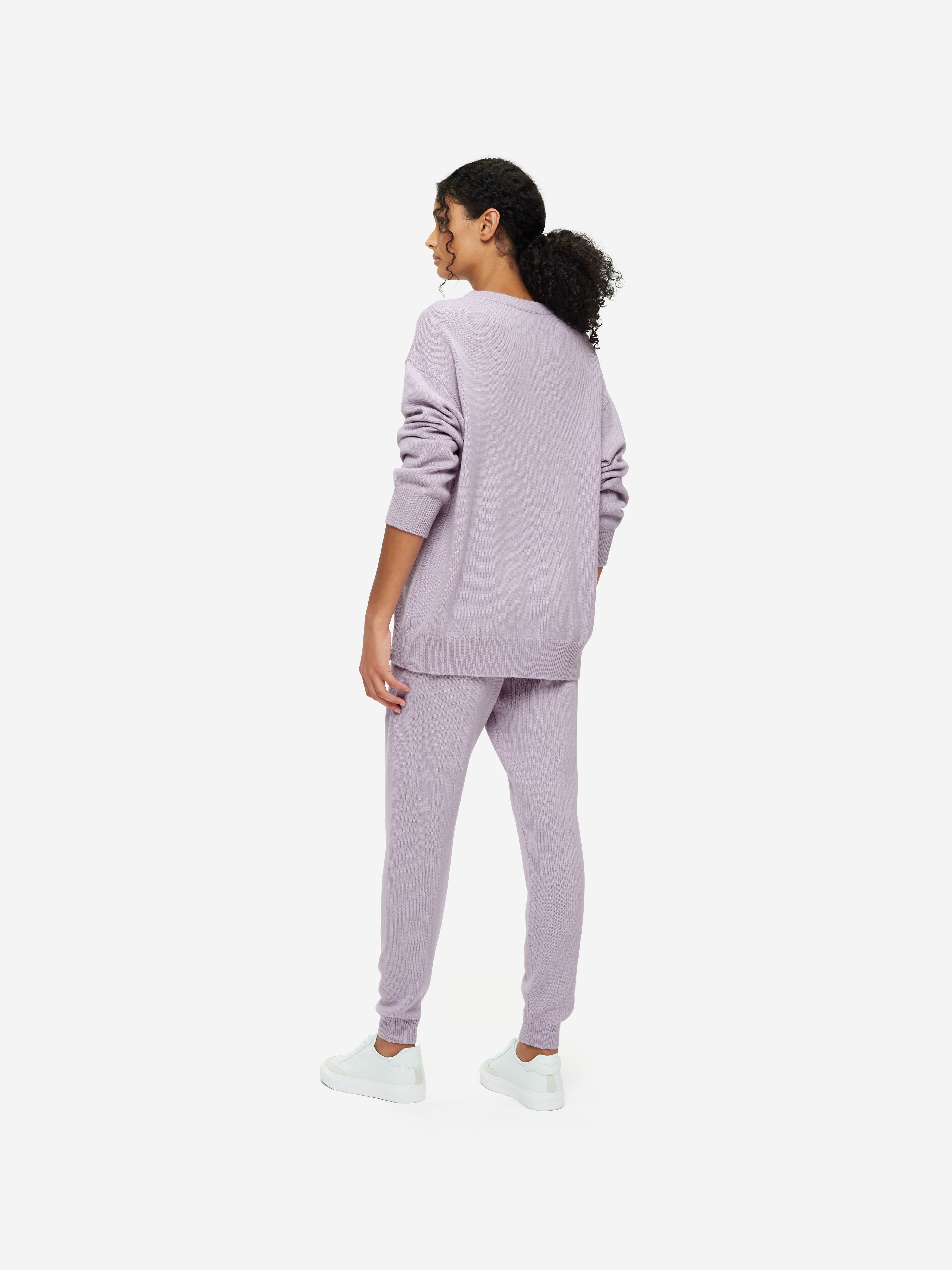 Women's Relaxed Sweater Daphne Cashmere Lilac sold by Derek Rose product image thumbnail 4