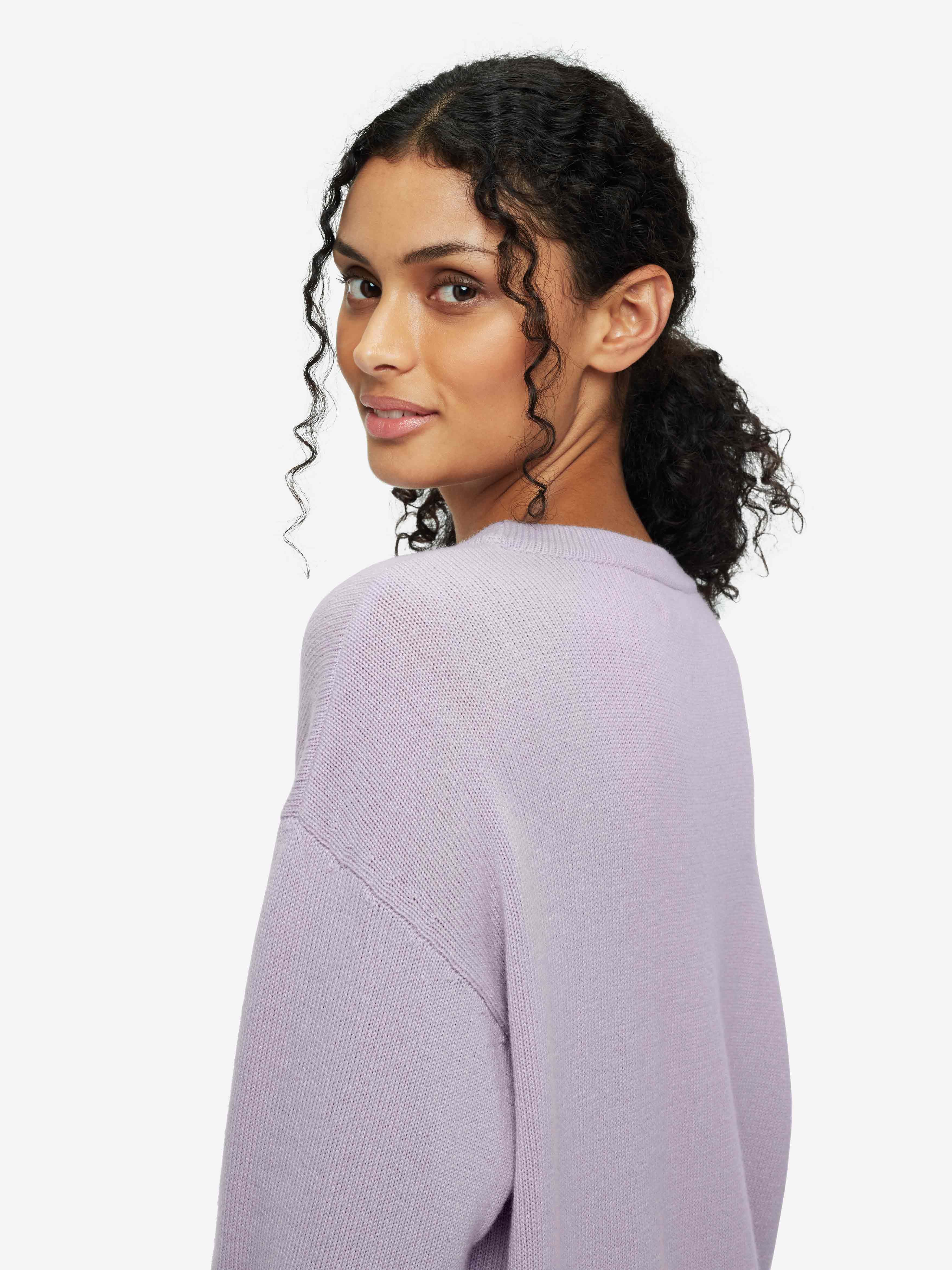 Women's Relaxed Sweater Daphne Cashmere Lilac sold by Derek Rose product image thumbnail 7