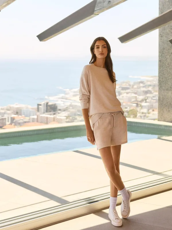 Women's Sweatshirt Quinn Cotton Modal Oat sold by Derek Rose