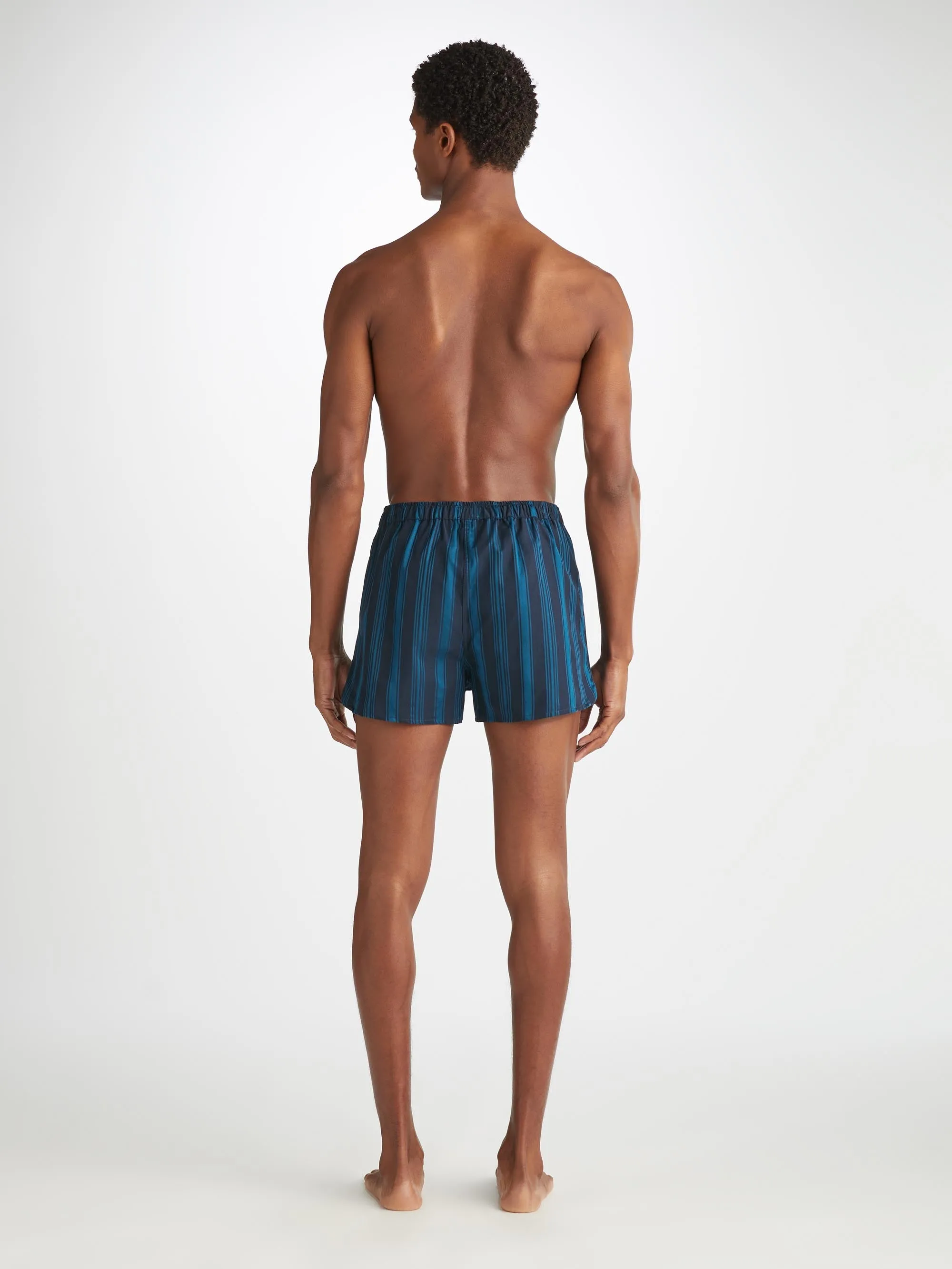 Men's Modern Fit Boxers Royal 222 Cotton Navy sold by Derek Rose product image thumbnail 4