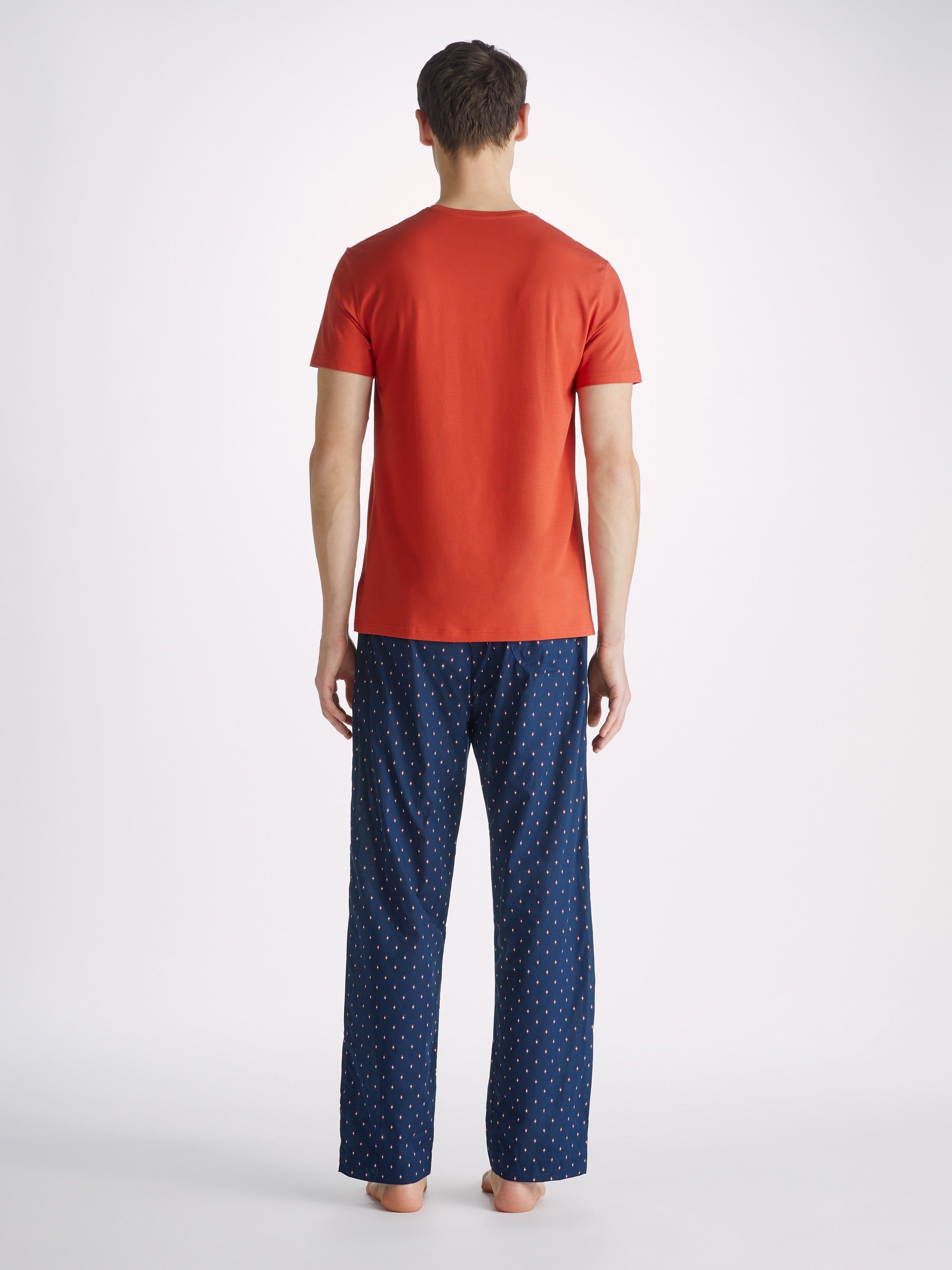 Men's Lounge Trousers Nelson 96 Cotton Batiste Navy sold by Derek Rose product image thumbnail 4