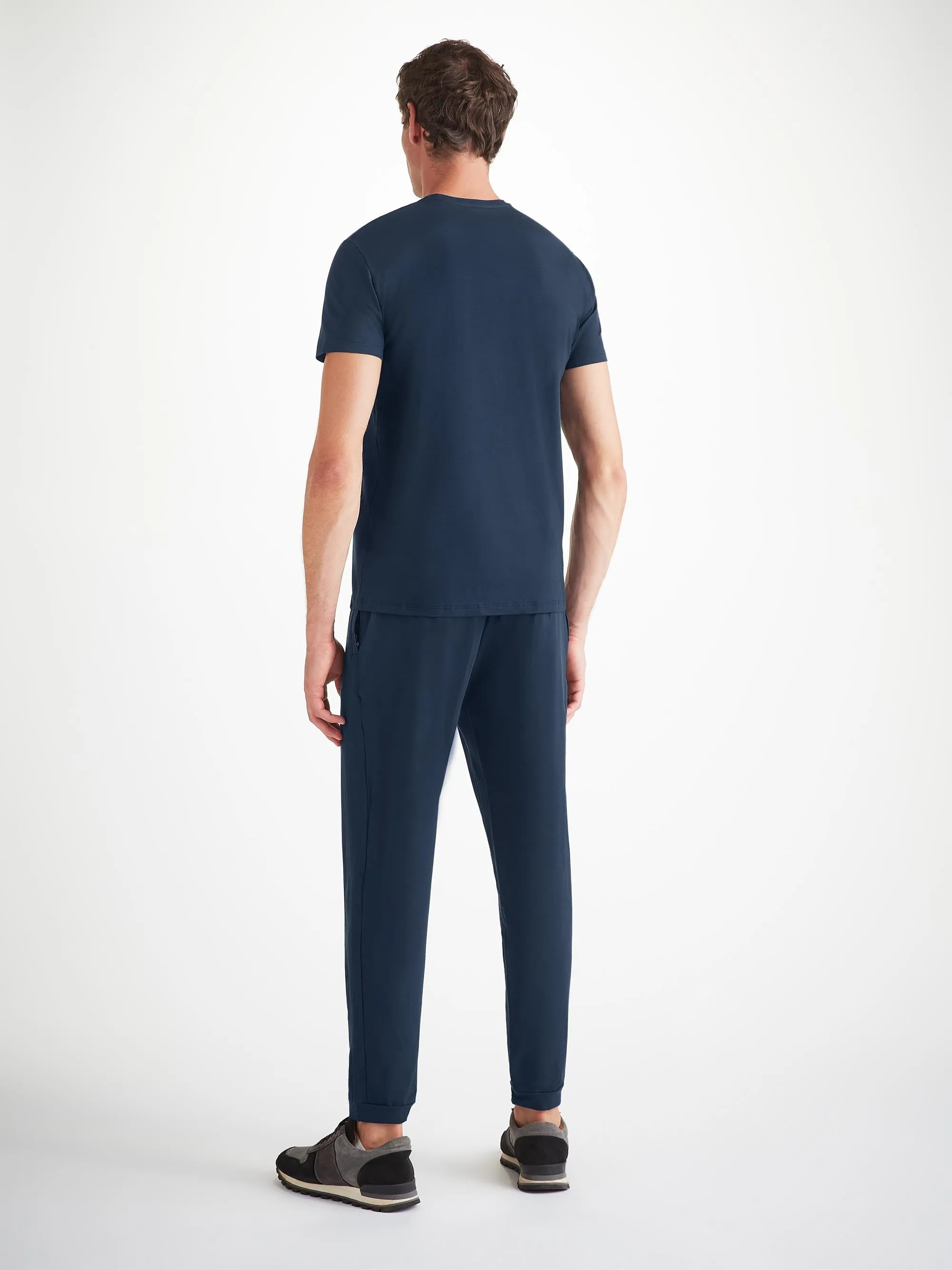 Men's T-Shirt Basel Micro Modal Stretch Navy sold by Derek Rose product image thumbnail 4