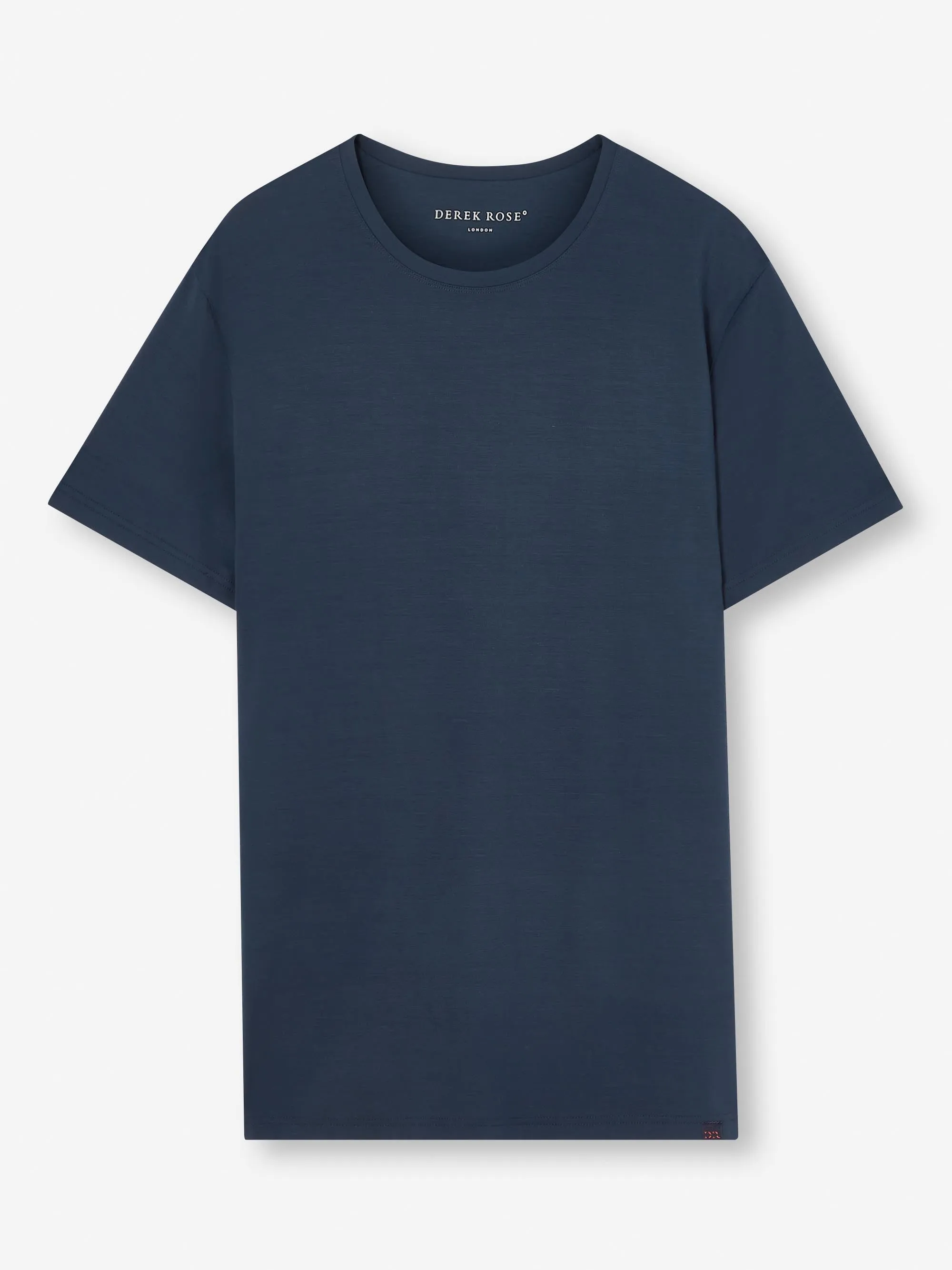 Men's T-Shirt Basel Micro Modal Stretch Navy sold by Derek Rose product image thumbnail 2