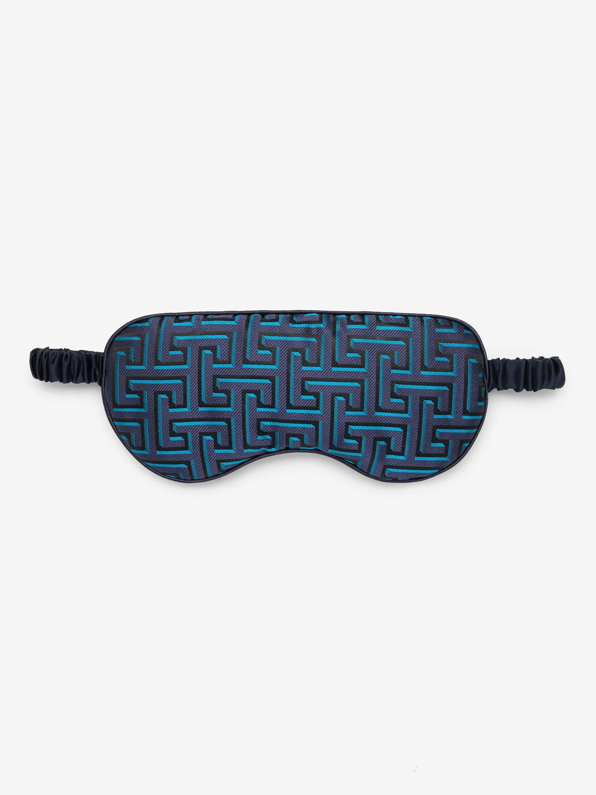 Eye Mask Verona 68 Silk Jacquard Navy sold by Derek Rose product image thumbnail 2