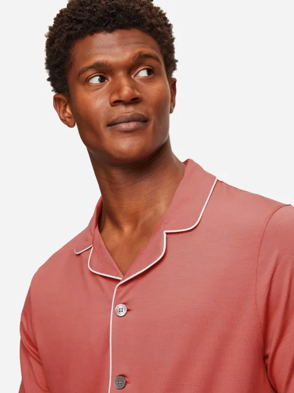 Men's Short Pyjamas Basel Micro Modal Stretch Soft Cedar sold by Derek Rose