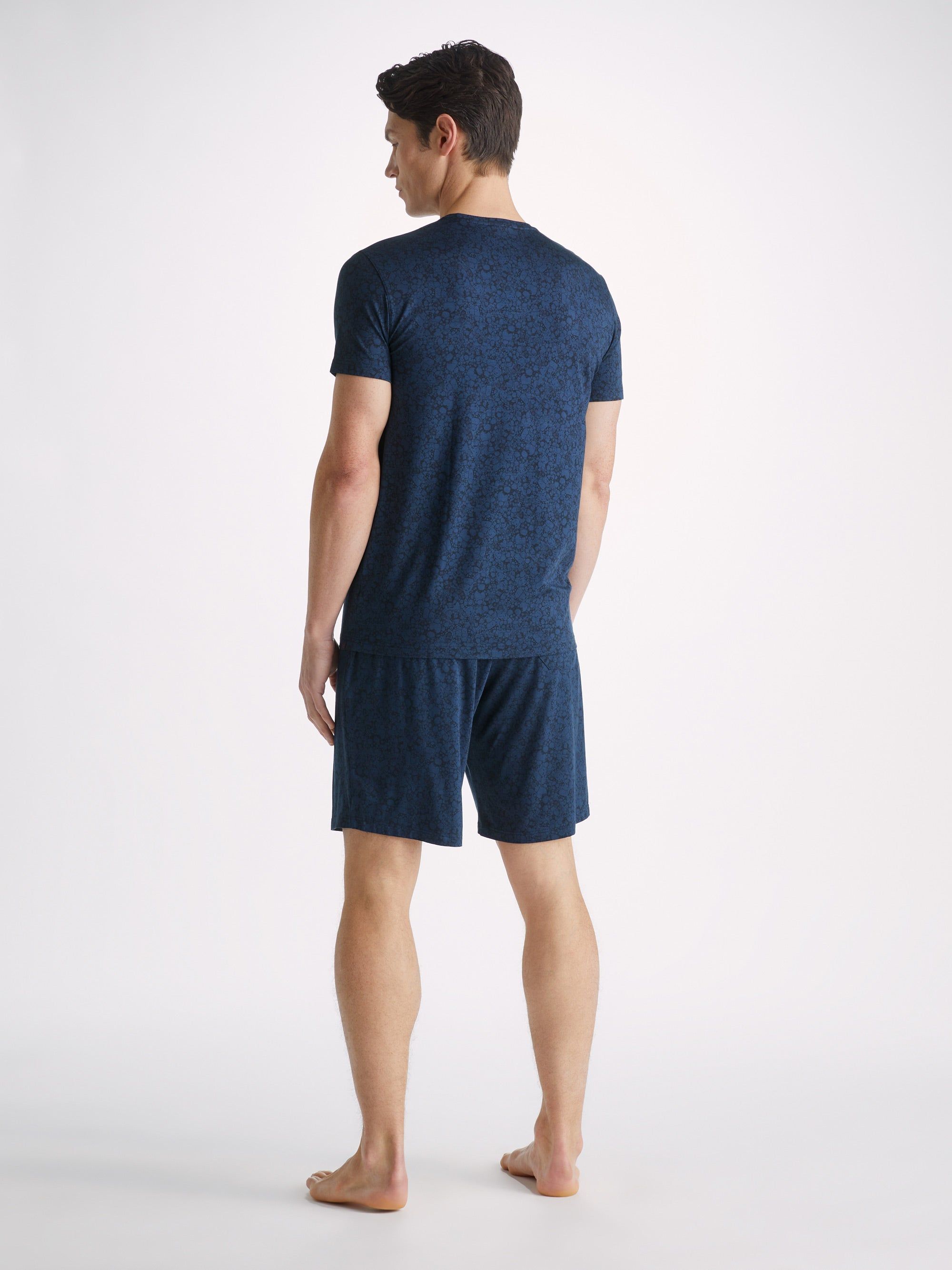 Men's T-Shirt London 10 Micro Modal Navy sold by Derek Rose product image thumbnail 4