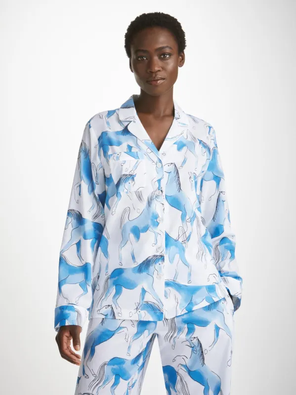 Women's Pyjamas Ledbury 67 Cotton Batiste Blue sold by Derek Rose