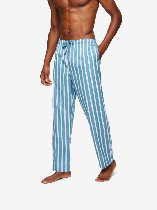 Men's Lounge Trousers Royal 219 Cotton Blue sold by Derek Rose