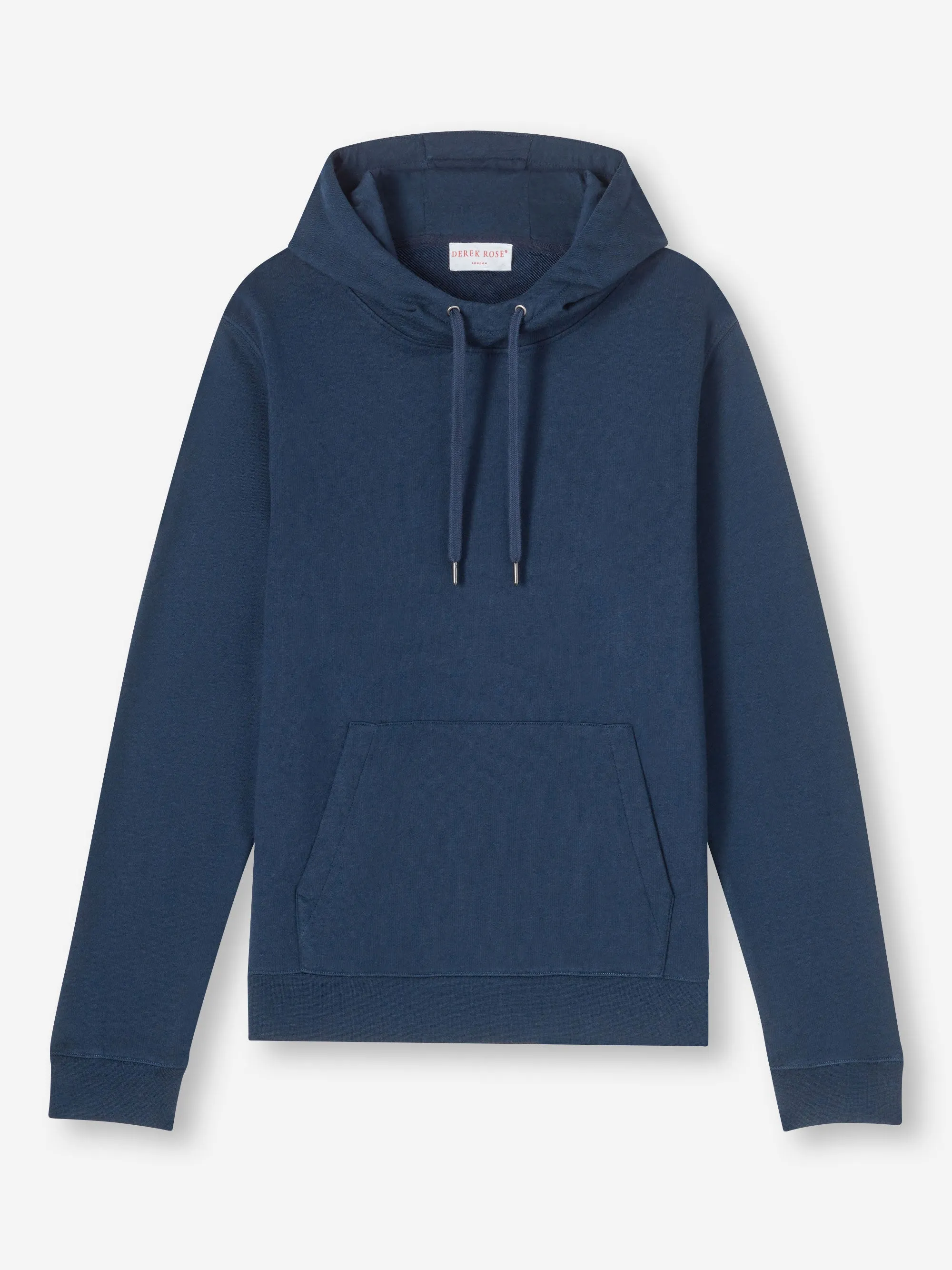 Men's Pullover Hoodie Quinn Cotton Modal Navy sold by Derek Rose product image thumbnail 2