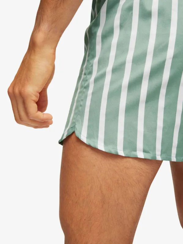 Men's Modern Fit Boxers Royal 219 Cotton Green sold by Derek Rose