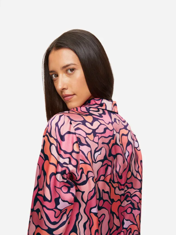 Women's Pyjamas Brindisi 85 Silk Satin Multi sold by Derek Rose