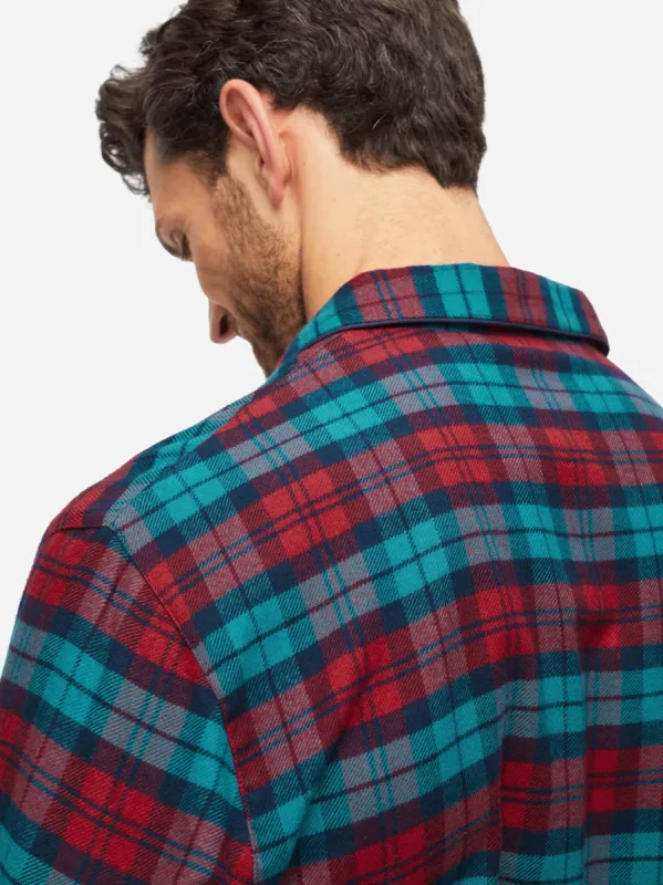 Men's Modern Fit Pyjamas Kelburn 26 Brushed Cotton Multi sold by Derek Rose