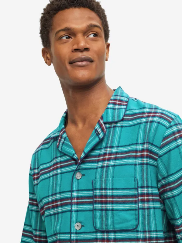 Men's Modern Fit Pyjamas Kelburn 25 Brushed Cotton Multi sold by Derek Rose