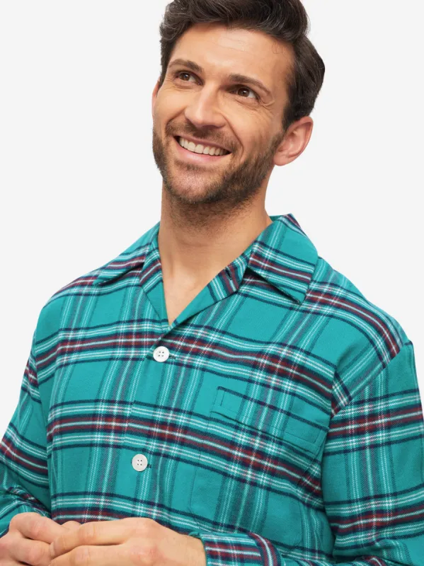 Men's Classic Fit Pyjamas Kelburn 25 Brushed Cotton Multi sold by Derek Rose