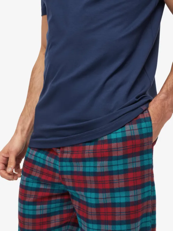 Men's Lounge Trousers Kelburn 26 Brushed Cotton Multi sold by Derek Rose