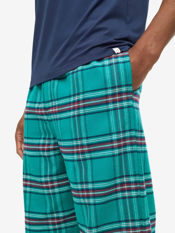 Men's Lounge Trousers Kelburn 25 Brushed Cotton Multi sold by Derek Rose