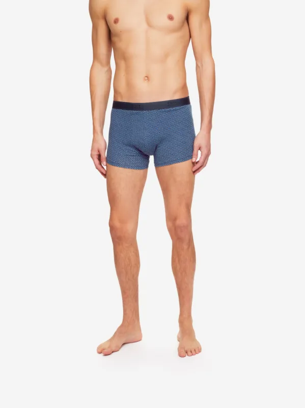 Men's Boxer Briefs Square Pima Cotton Stretch Navy sold by Derek Rose