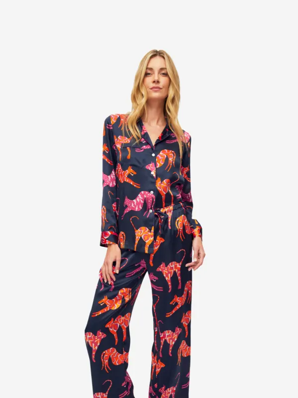 Women's Pyjamas Brindisi 83 Silk Satin Multi sold by Derek Rose