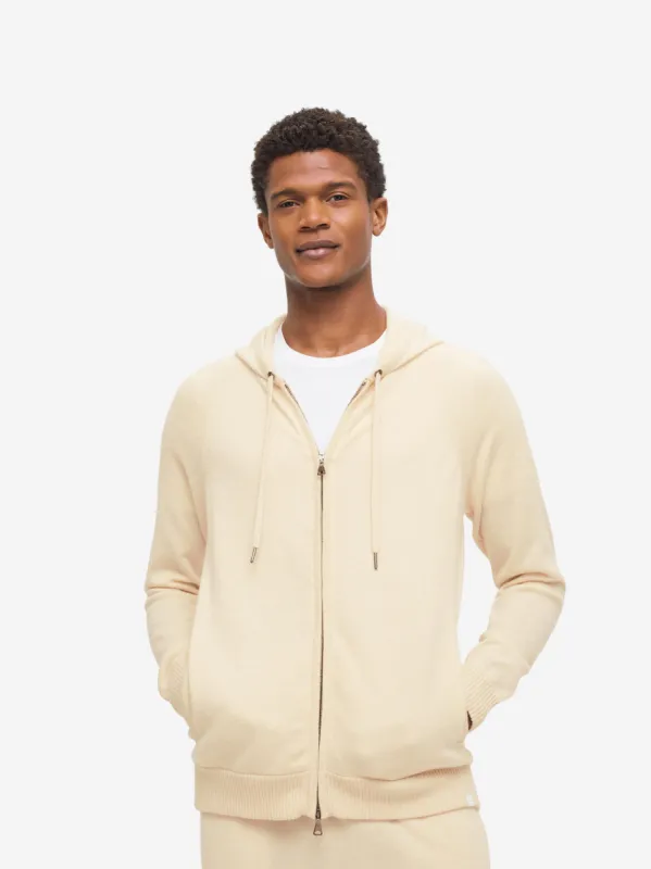 Men's Hoodie Finley Cashmere Cream sold by Derek Rose