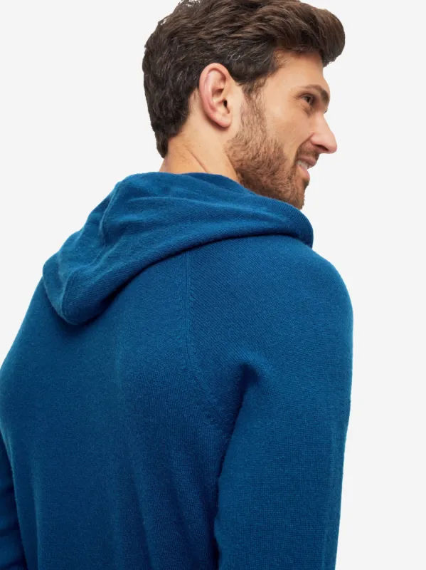 Men's Hoodie Finley Cashmere Ocean Blue sold by Derek Rose