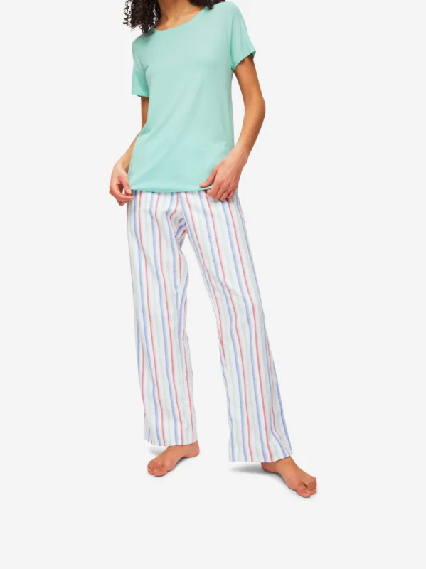 Women's Lounge Trousers Kelburn 28 Brushed Cotton Multi sold by Derek Rose