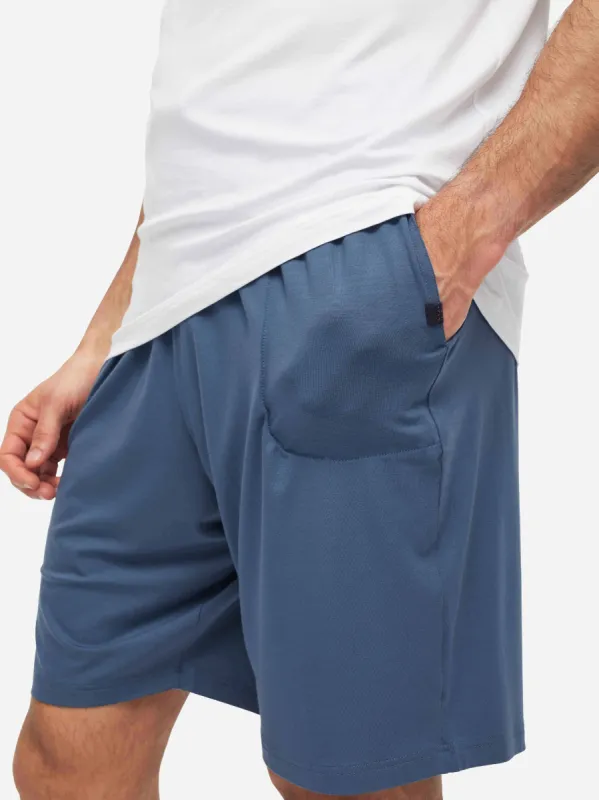 Men's Lounge Shorts Basel Micro Modal Stretch Storm Blue sold by Derek Rose