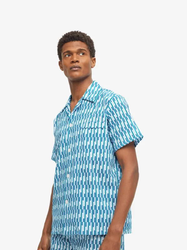 Men's Short Pyjamas Ledbury 53 Cotton Batiste Multi sold by Derek Rose