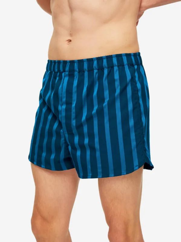 Men's Modern Fit Boxers Royal 218 Cotton Navy sold by Derek Rose