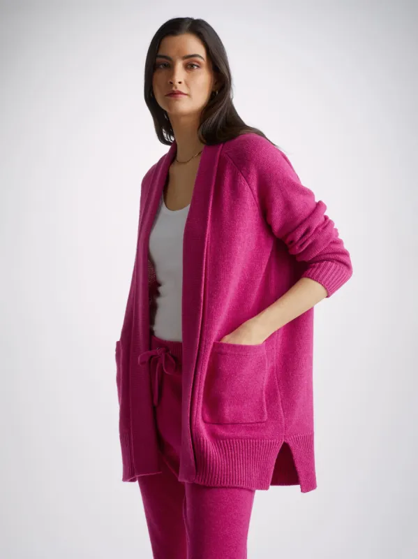 Women's Cardigan Nina Cashmere Berry sold by Derek Rose