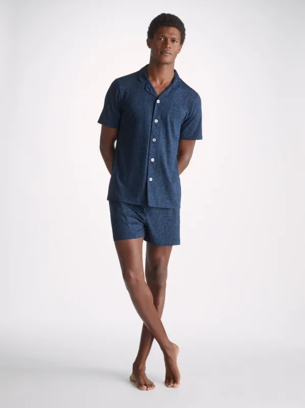 Men's Short Pyjamas London 10 Micro Modal Navy sold by Derek Rose