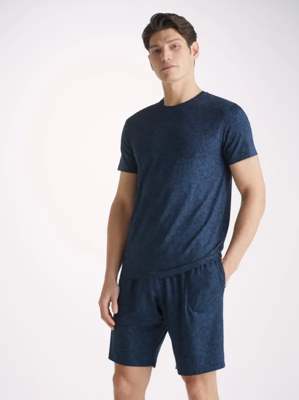 Men's T-Shirt London 10 Micro Modal Navy sold by Derek Rose