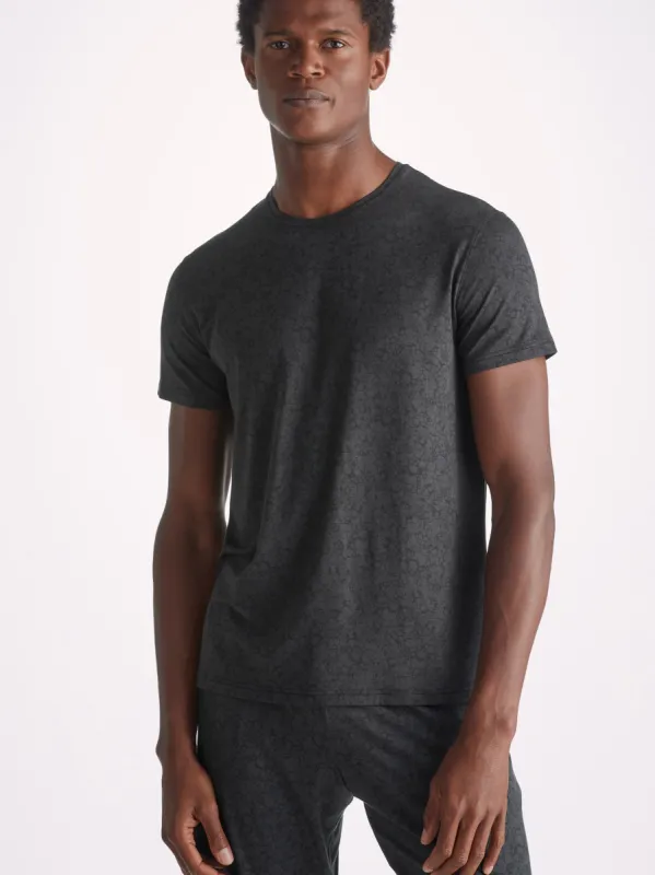 Men's T-Shirt London 10 Micro Modal Black sold by Derek Rose