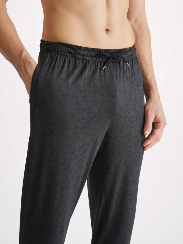 Men's Track Pants London 10 Micro Modal Black sold by Derek Rose