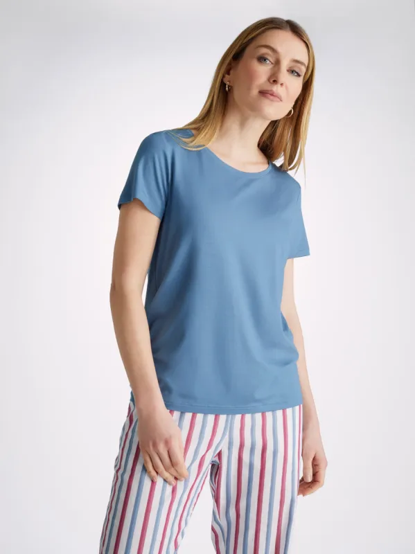 Women's T-Shirt Lara Micro Modal Stretch Denim sold by Derek Rose