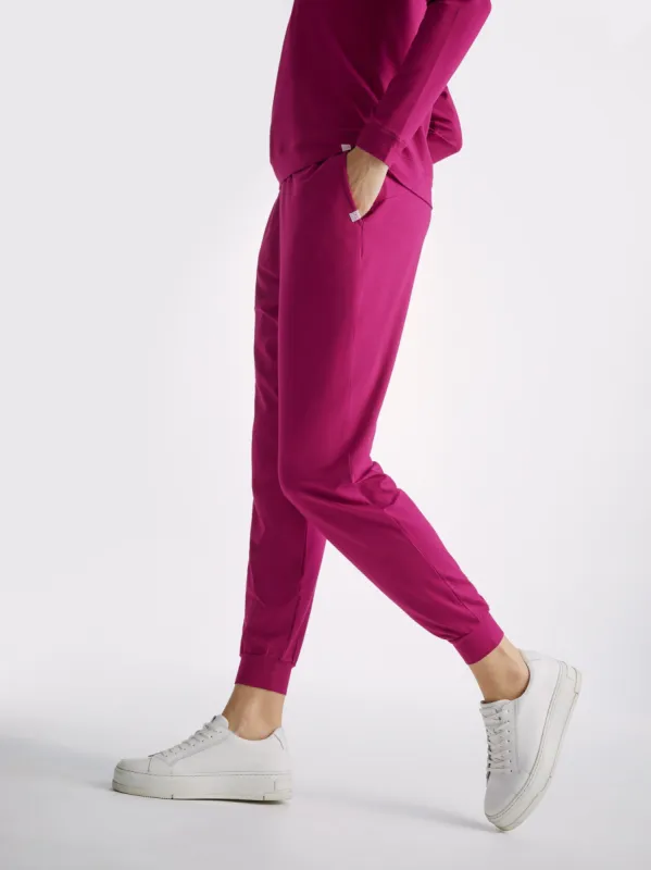 Women's Track Pants Basel Micro Modal Stretch Berry sold by Derek Rose