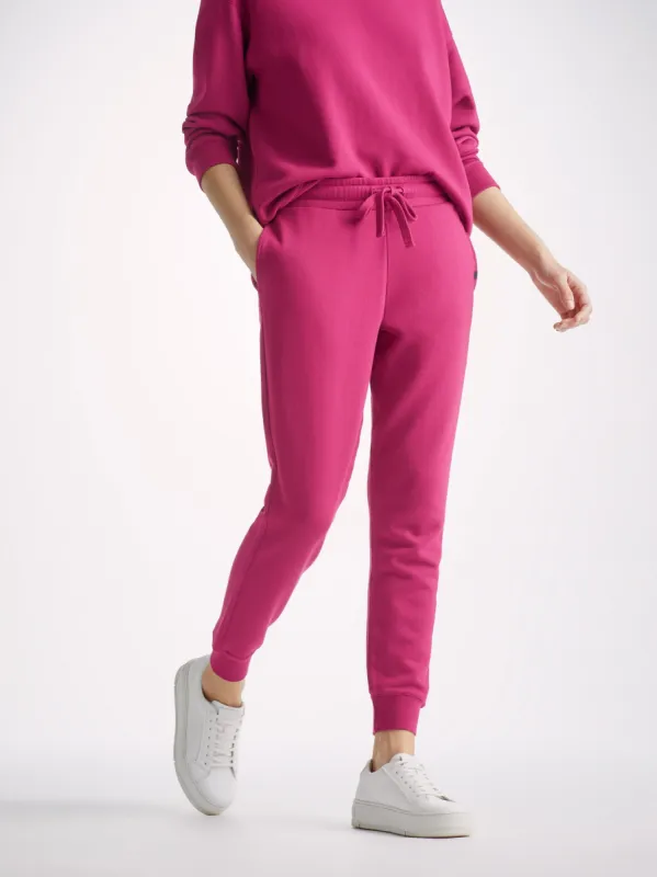 Women's Sweatpants Quinn Cotton Modal Stretch Berry sold by Derek Rose