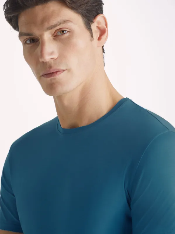 Men's T-Shirt Basel Micro Modal Stretch Ocean sold by Derek Rose