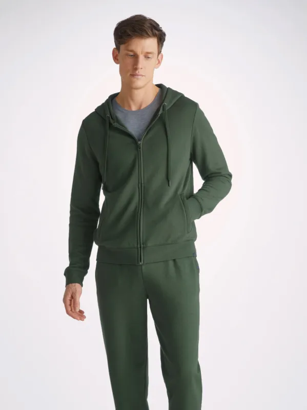 Men's Hoodie Quinn Cotton Modal Hunter Green sold by Derek Rose