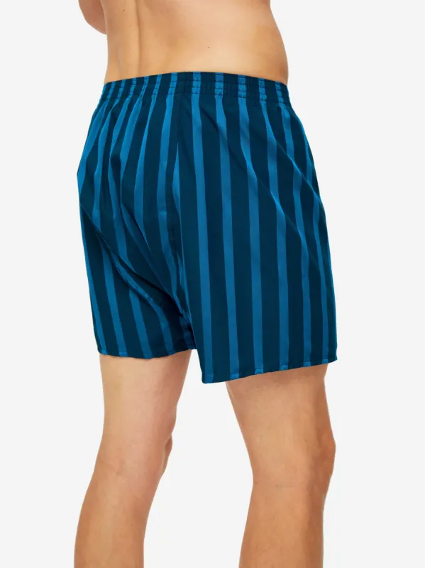 Men's Classic Fit Boxers Royal 218 Cotton Navy sold by Derek Rose