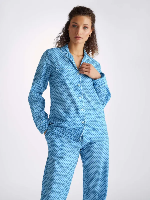 Women's Pyjamas Ledbury 65 Cotton Batiste Blue sold by Derek Rose