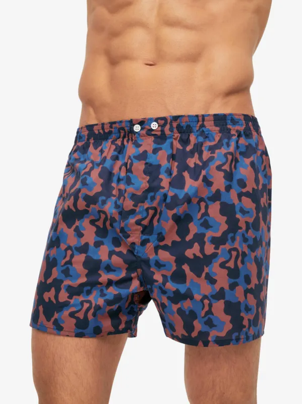 Men's Classic Fit Boxers Ledbury 55 Cotton Batiste Multi sold by Derek Rose