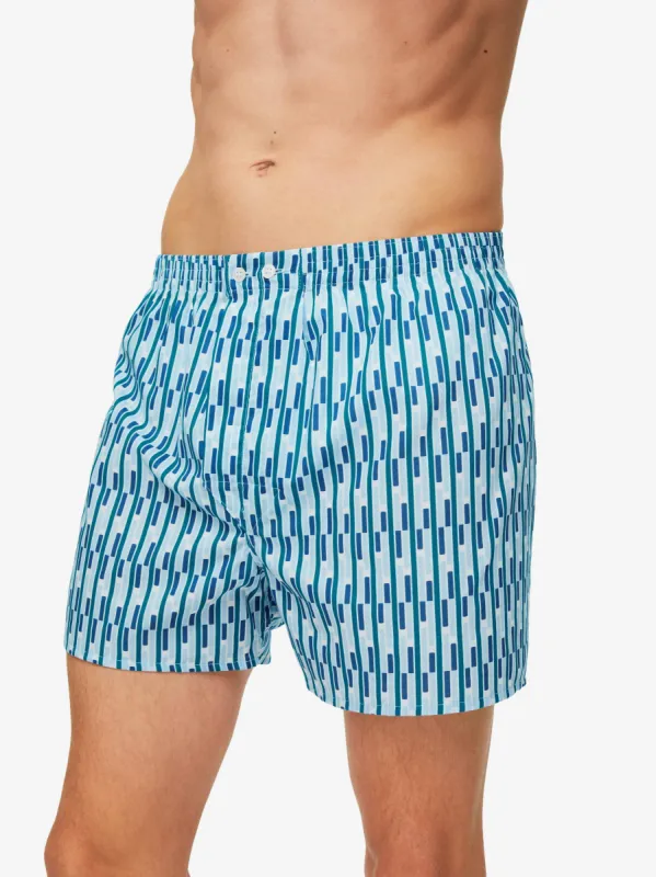 Men's Classic Fit Boxers Ledbury 53 Cotton Batiste Multi sold by Derek Rose