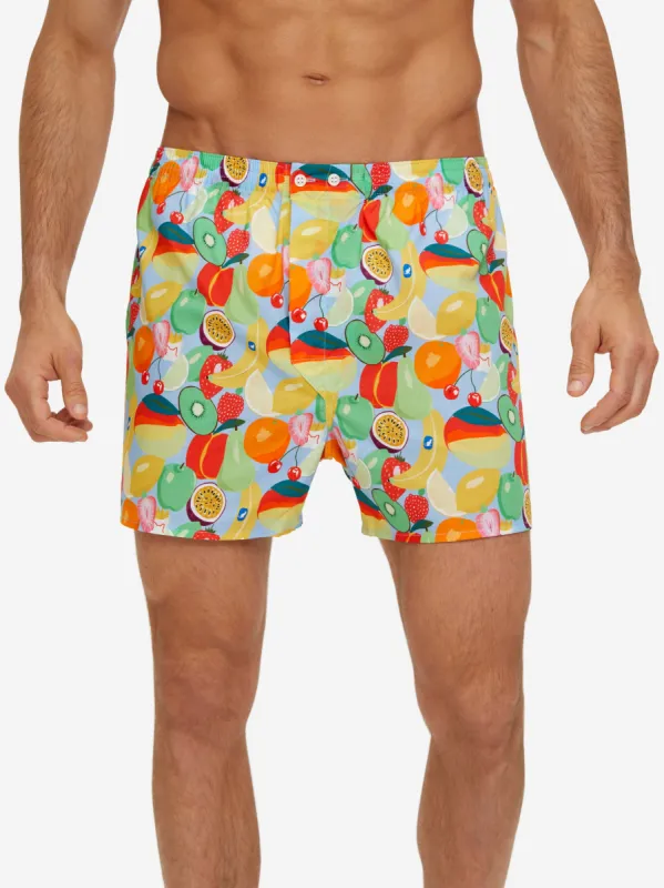 Men's Classic Fit Boxers Ledbury 49 Cotton Batiste Multi sold by Derek Rose