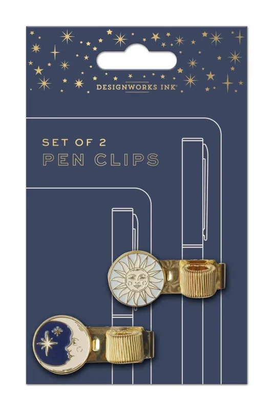 Set of 2 Pen Clips - Celestial sold by DesignWorks Ink